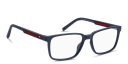 Tommy Hilfiger Logo Rectangle Eyeglasses in Dark Blue – Product Photo 3