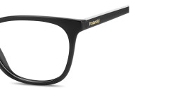 Polaroid Logo Lettering Rectangle Eyeglasses in Black – Product Photo 4