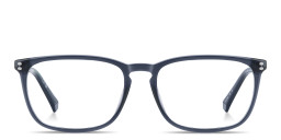 Shop Polaroid Logo Lettering Rectangle Eyeglasses in Blue online.