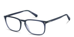 Shop Polaroid Logo Lettering Rectangle Eyeglasses in Blue online.