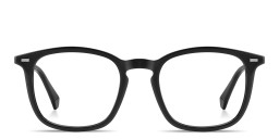 Shop Polaroid Logo Lettering Square Eyeglasses in Black online.