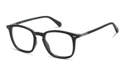 Shop Polaroid Logo Lettering Square Eyeglasses in Black online.