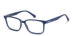 Shop Polaroid Kids Rectangle Eyeglasses in Blue online.