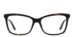 Shop Guess G Logo Clip-On Square Eyeglasses in Dark Havana online.