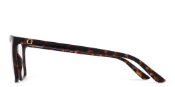 Shop Guess G Logo Clip-On Square Eyeglasses in Dark Havana online.