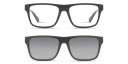 تسوق نظارات طبية مستطيلة كليب أون بشعار جي جيس بلون رمادي أونلاين.