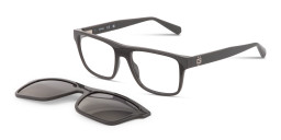 Shop Guess G Logo Clip-On Rectangle Eyeglasses in Grey online.