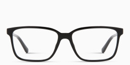 Shop Guess G Logo Clip-On Wide Rectangle Eyeglasses in Black online.