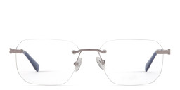 Shop Guess G Logo Rimless Irregular Eyeglasses in Gunmetal online.