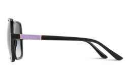 Shop Guess Logo Lettering Oversized Square Sunglasses in Black online.