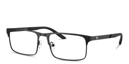 Emporio Armani Eagle Logo Rectangle Eyeglasses in Black – Product Photo 2