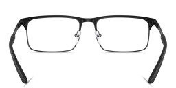 Emporio Armani Eagle Logo Rectangle Eyeglasses in Black – Product Photo 4