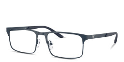 Emporio Armani Eagle Logo Rectangle Eyeglasses in Blue – Product Photo 2
