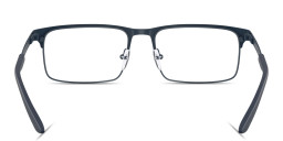 Emporio Armani Eagle Logo Rectangle Eyeglasses in Blue – Product Photo 4