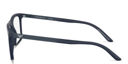 Shop Emporio Armani Eagle Logo Square Eyeglasses in Matte Blue online.