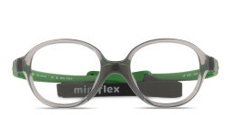 Shop Mira Flex Kids Round Eyeglasses in Transparent Grey online.