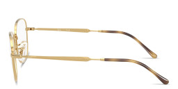 Shop Ray-Ban Optics Unisex Square Eyeglasses in Gold online.