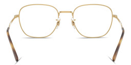 Shop Ray-Ban Optics Unisex Square Eyeglasses in Gold online.