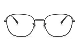 Shop Ray-Ban Optics Unisex Square Eyeglasses in Black online.
