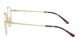 Shop Ray-Ban Optics Titanium Unisex Square Eyeglasses in Pale Gold online.