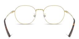 Shop Ray-Ban Optics Titanium Unisex Square Eyeglasses in Pale Gold online.