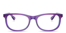 Shop Ray-Ban Junior Optics Kids Pillow Eyeglasses in Transparent Violet online.