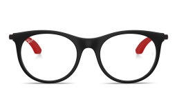 Shop Ray-Ban Junior Optics Kids Panthos Eyeglasses in Black online.