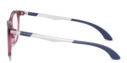 Shop Ray-Ban Junior Optics Kids Panthos Eyeglasses in Transparent Violet online.