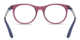 Shop Ray-Ban Junior Optics Kids Panthos Eyeglasses in Transparent Violet online.