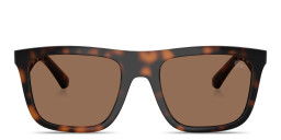 BURBERRY Logo Signature Square Sunglasses in Havana/Dark Brown – Product Photo 1