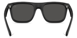 Shop BURBERRY Logo Signature Square Sunglasses in Black online.