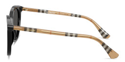 Shop BURBERRY Vintage Check Panthos Sunglasses in Black online.