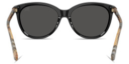 Shop BURBERRY Vintage Check Panthos Sunglasses in Black online.