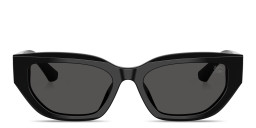 Shop BURBERRY Logo Signature Cat-Eye Sunglasses in Black online.
