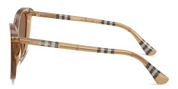Shop BURBERRY Vintage Check Cat-Eye Sunglasses in Transparent Brown online.