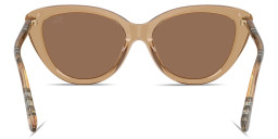 BURBERRY Vintage Check Cat-Eye Sunglasses in Transparent Brown – Product Photo 4