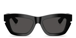 Shop BURBERRY Logo Signature Cat-Eye Sunglasses in Black online.