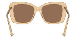 BURBERRY Vintage Check Oversized Square Sunglasses in Transparent Brown – Product Photo 4