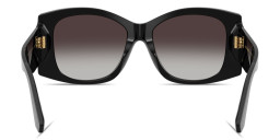 Shop Dolce & Gabbana DG Logo Cat-Eye Sunglasses in Black online.