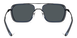 Shop Emporio Armani Eagle Logo Square Sunglasses in Black online.