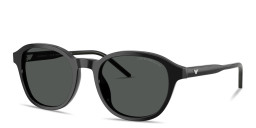 Emporio Armani Embossed Eagle Logo Panthos Sunglasses in Black – Product Photo 2