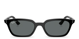 Shop Ray-Ban Zaya Unisex Pillow Sunglasses in Black/Dark Grey online.