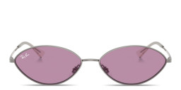 Ray-Ban Kai Unisex Oval Sunglasses in Gunmetal/Dark Violet – Product Photo 4