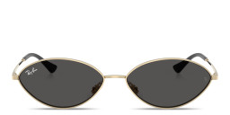Shop Ray-Ban Kai Unisex Oval Sunglasses in Gold online.