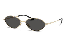 Shop Ray-Ban Kai Unisex Oval Sunglasses in Gold online.