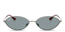 Ray-Ban Kai Unisex Oval Sunglasses in Gunmetal/Azure – Product Photo 3