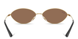 Shop Ray-Ban Kai Unisex Oval Sunglasses in Gold online.