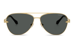 Shop VERSACE Avanti Pilot Sunglasses in Gold online.