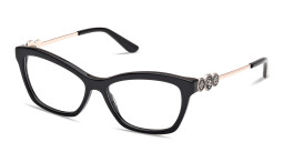 Shop Guess Rectangle Eyeglasses in Black online.