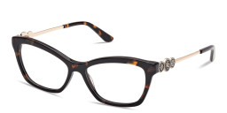 Shop Guess Rectangle Eyeglasses in Havana online.